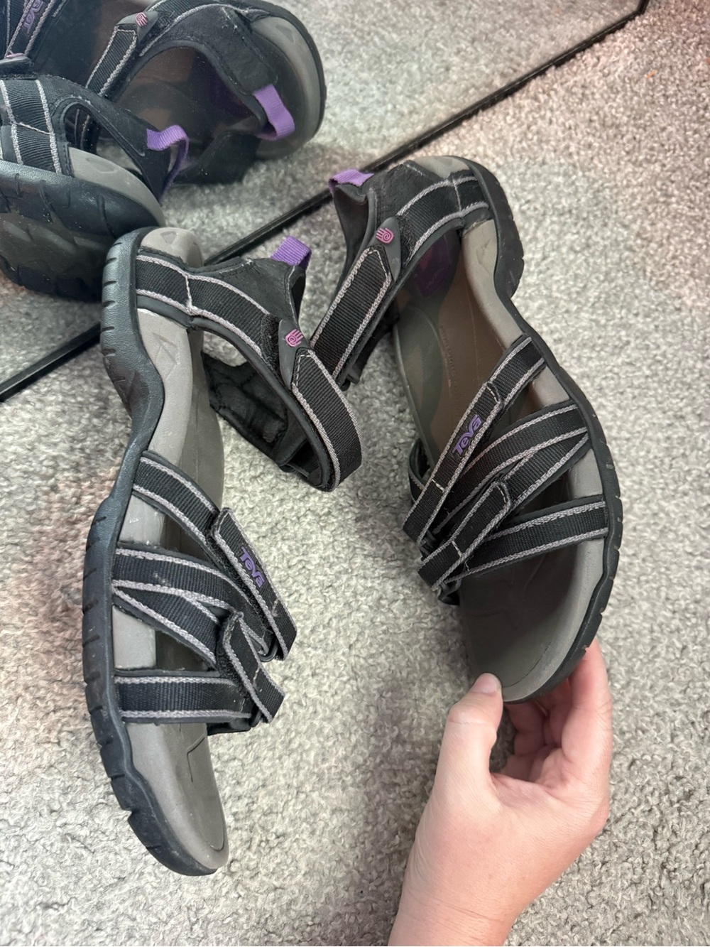 Teva Women's Tirra Black Grey Fabric 9 - Picture 4 of 9